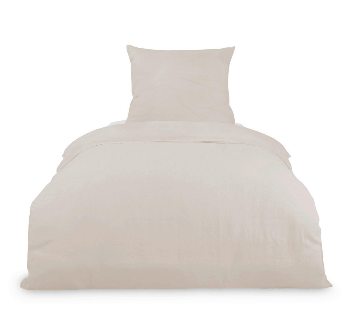 BETTWÄSCHE Black Premium Leinen Leinenoptik 200/220 cm  - Beige, Basics, Textil (200/220cm) - Fleuresse