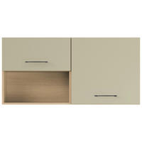 KÜCHENOBERSCHRANK 120/57,9/35,6 cm  in Eichefarben, Salbeigrün  - Eichefarben/Salbeigrün, Basics, Holzwerkstoff/Metall (120/57,9/35,6cm) - Impuls