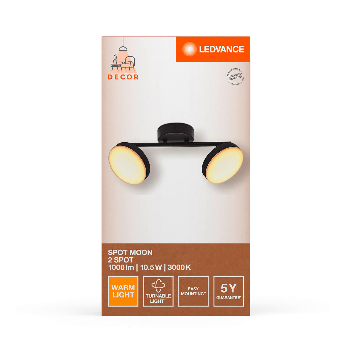 LED-DECKENSTRAHLER 35/12/11,9 cm   - KONVENTIONELL, Metall (35/12/11,9cm) - Ledvance