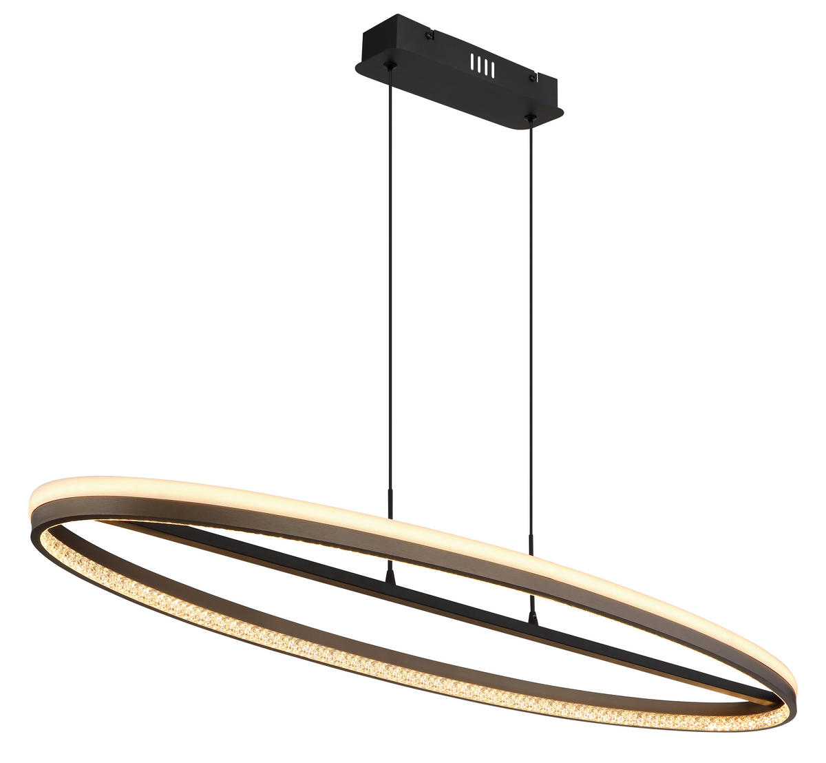 ZÁVĚSNÉ LED SVÍTIDLO, 101/29/150 cm - černá/čiré, Design, kov/plast (101/29/150cm) - Globo