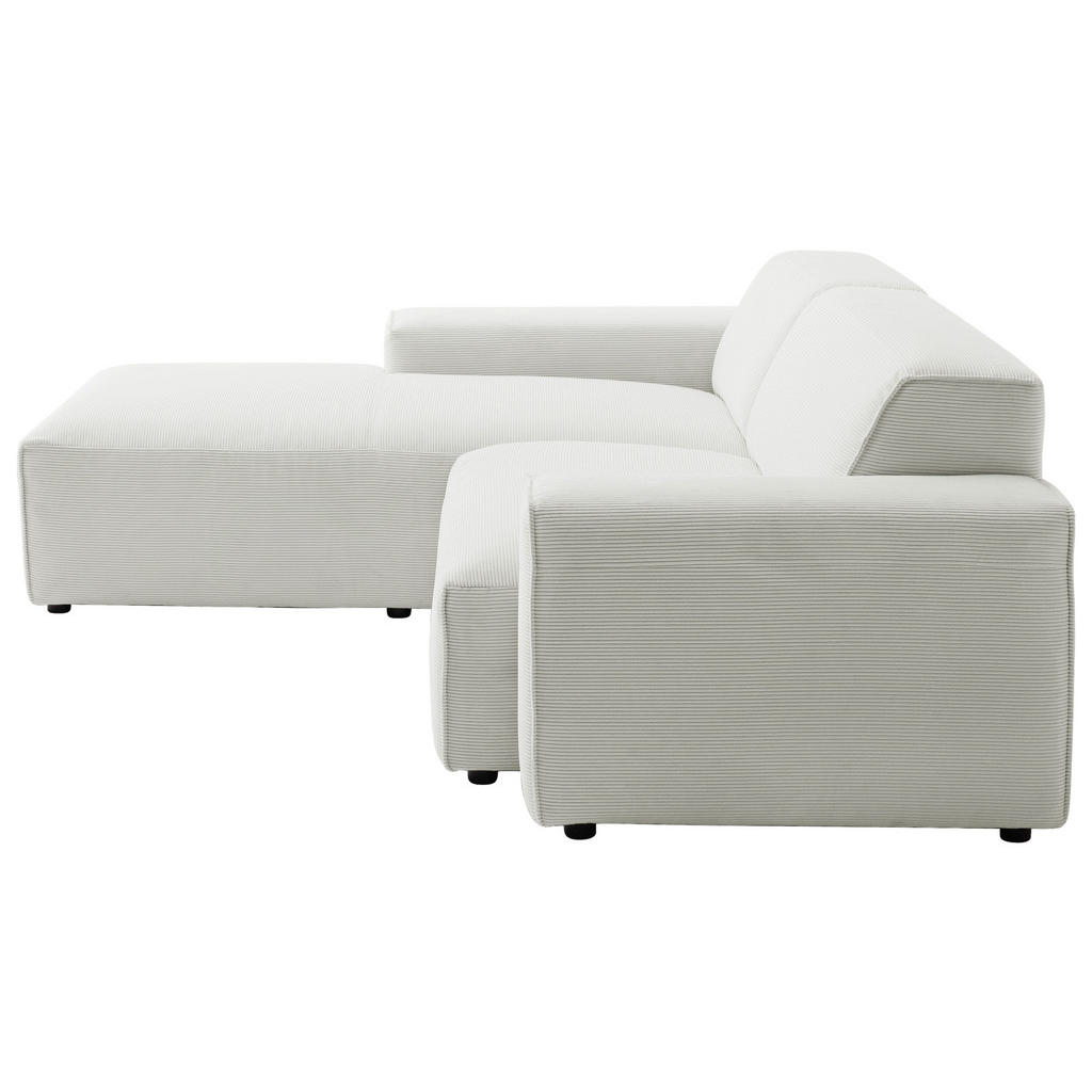 Thumbnail - Pure Home Lifestyle Ecksofa, Hellgrau, Textil, 3-Sitzer, Ottomane links, L-Form, 230x189 cm, Goldenes M, Oeko-Tex® Stand...