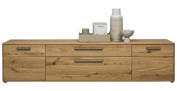 LOWBOARD  241,9/55,8/45,2 cm 1 Schublade(n) Typenauswahl, umfangreiches Zubehör erhältlich, stehend  - Wildeiche/Schwarz, Natur, Holz/Kunststoff (241,9/55,8/45,2cm) - Valnatura