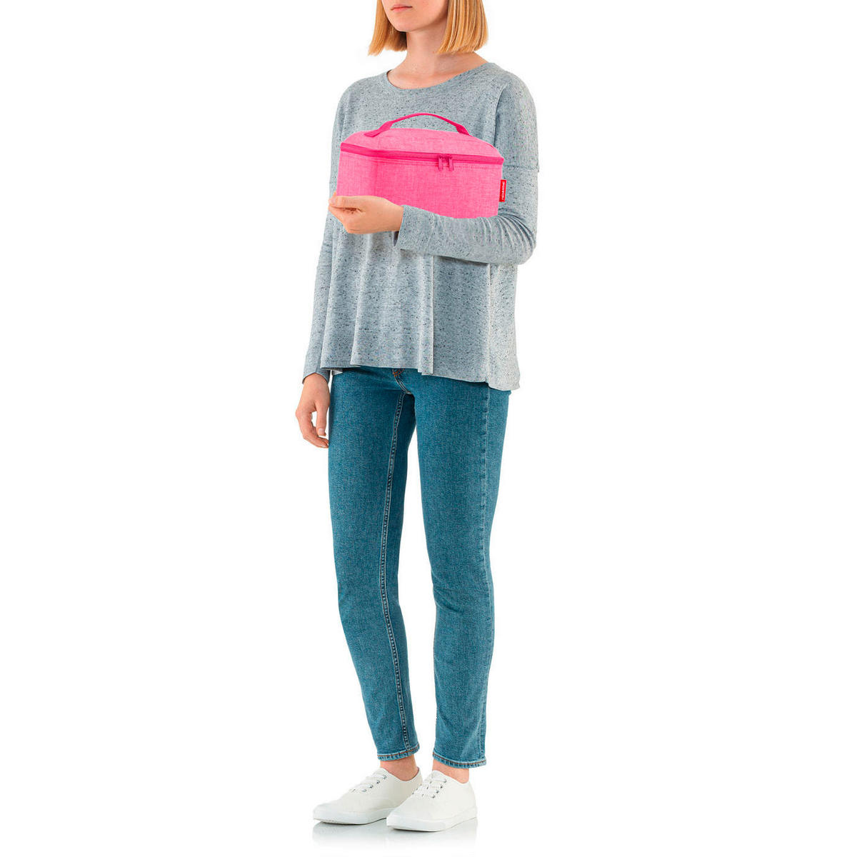 KOZMETICKÁ TAŠKA  - pink, Basics, textil (27/18/17cm) - Reisenthel