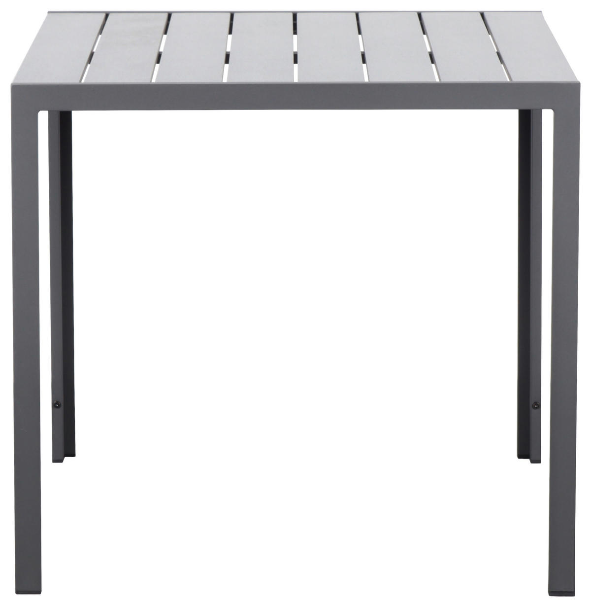 GARTENTISCH 80/80/74 cm Metall, Kunststoff quadratisch  - Dunkelgrau/Grau, MODERN, Kunststoff/Metall (80/80/74cm) - Ambia Garden