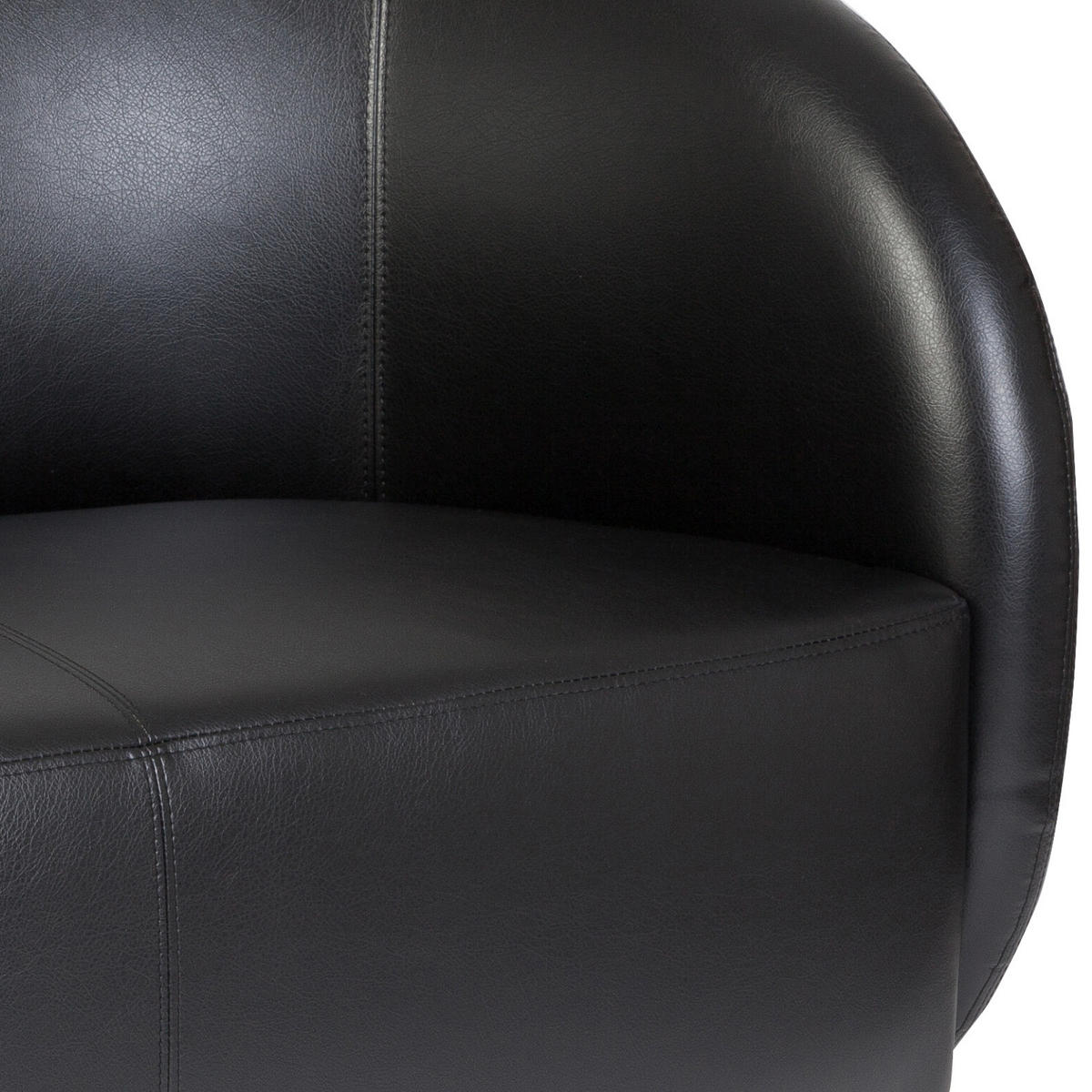 2-SITS SOFFA i textil svart  - kromfärg/svart, Modern, metall/textil (118/85/58cm) - MID.YOU