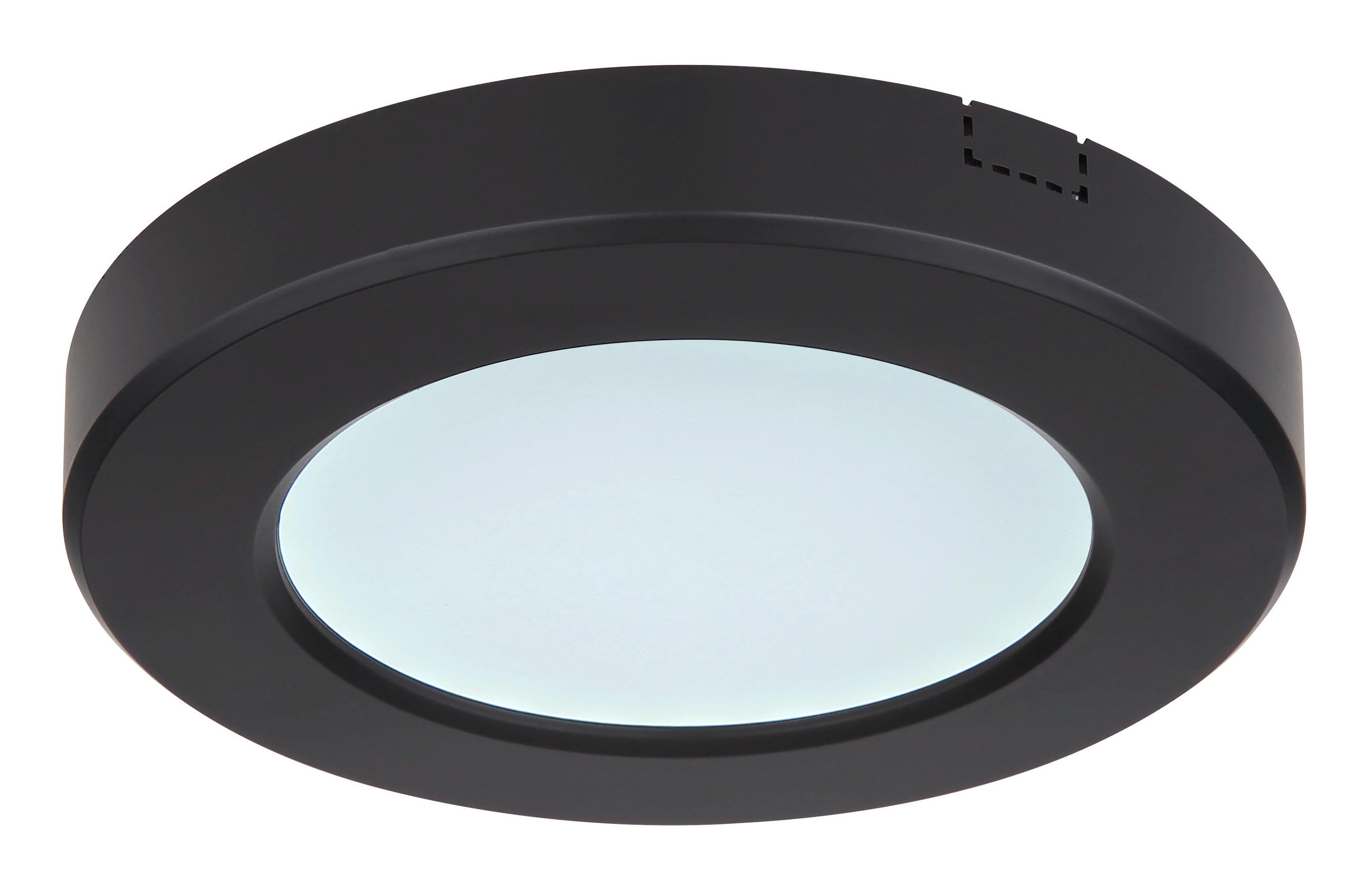 LED-DECKENLEUCHTE 12,6/1,8 cm   - Opal/Schwarz, Basics, Kunststoff (12,6/1,8cm) - Globo