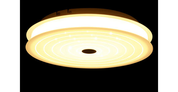 LED-DECKENLEUCHTE 43/8 cm - Weiß, Design, Glas/Kunststoff (43/8cm) - Novel