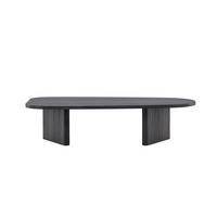 COUCHTISCH Pappel 130/65/32 cm oval Schwarz  - Schwarz, MODERN, Holz (130/65/32cm) - Livetastic