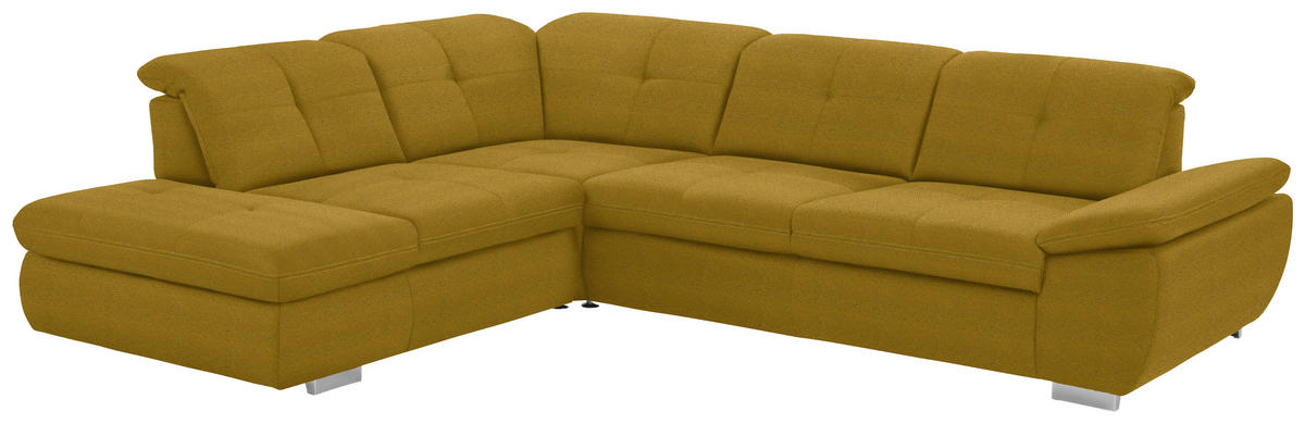 ECKSOFA in Mikrofaser Grün  - Grün, Design, Textil/Metall (260/318cm) - Beldomo Speed