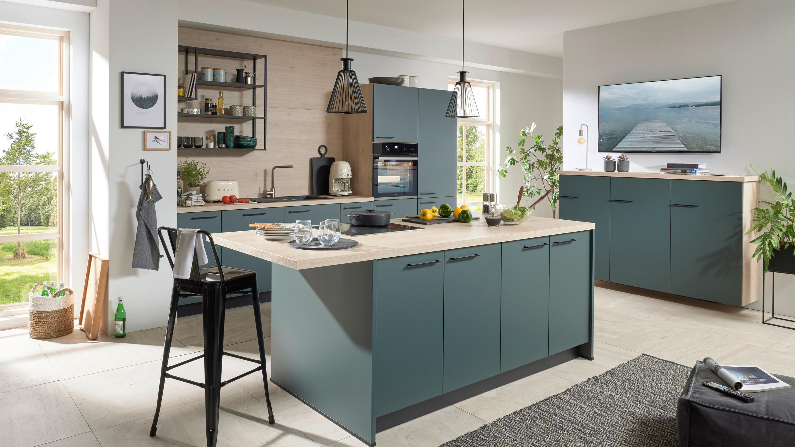 EINBAUKÜCHE   - Grün, Design, Holzwerkstoff - Dieter Knoll