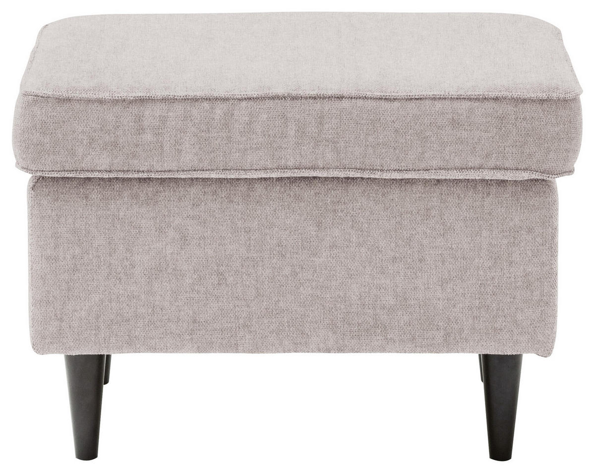 HOCKER in Textil Rosa  - Schwarz/Rosa, Basics, Holz/Textil (63/43/42cm) - MID.YOU