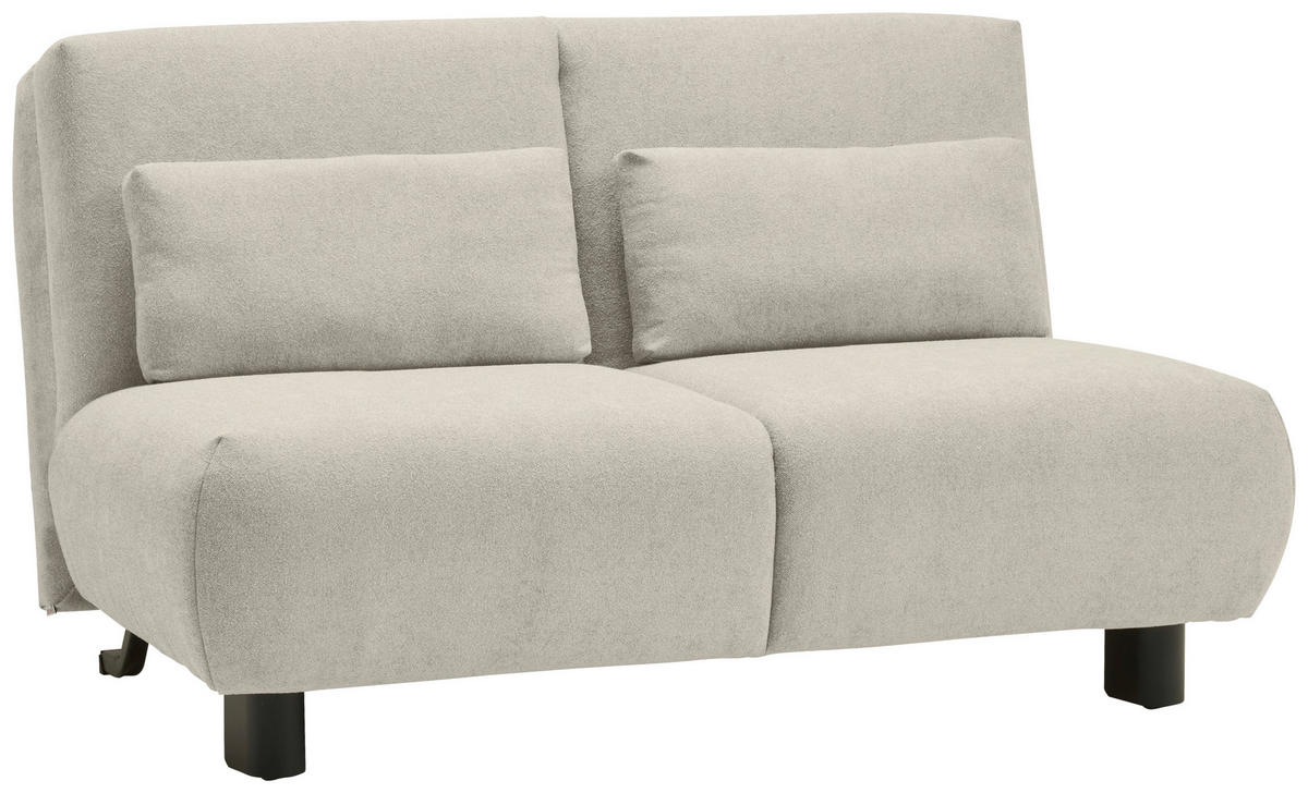 SCHLAFSOFA Flachgewebe Hellgrau  - Hellgrau/Schwarz, KONVENTIONELL, Textil/Metall (150/85/100cm) - Carryhome