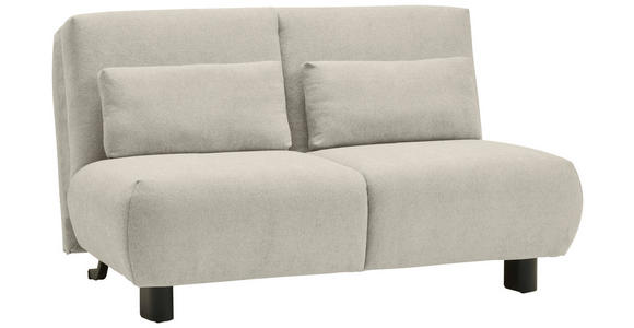 SCHLAFSOFA Flachgewebe Hellgrau  - Hellgrau/Schwarz, KONVENTIONELL, Textil/Metall (150/85/100cm) - Carryhome