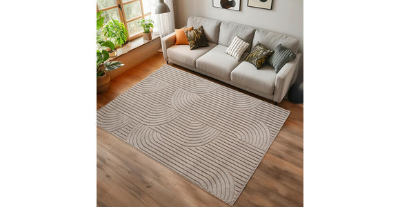 FLACHWEBETEPPICH 60/110 cm HELIX Beige  - Beige, Basics, Kunststoff/Textil (60/110cm) - Novel