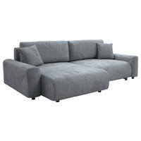 Ecksofa inkl. Funktion Graublau Cord  - Graublau/Schwarz, MODERN, Kunststoff/Textil (168/238cm) - Stylife