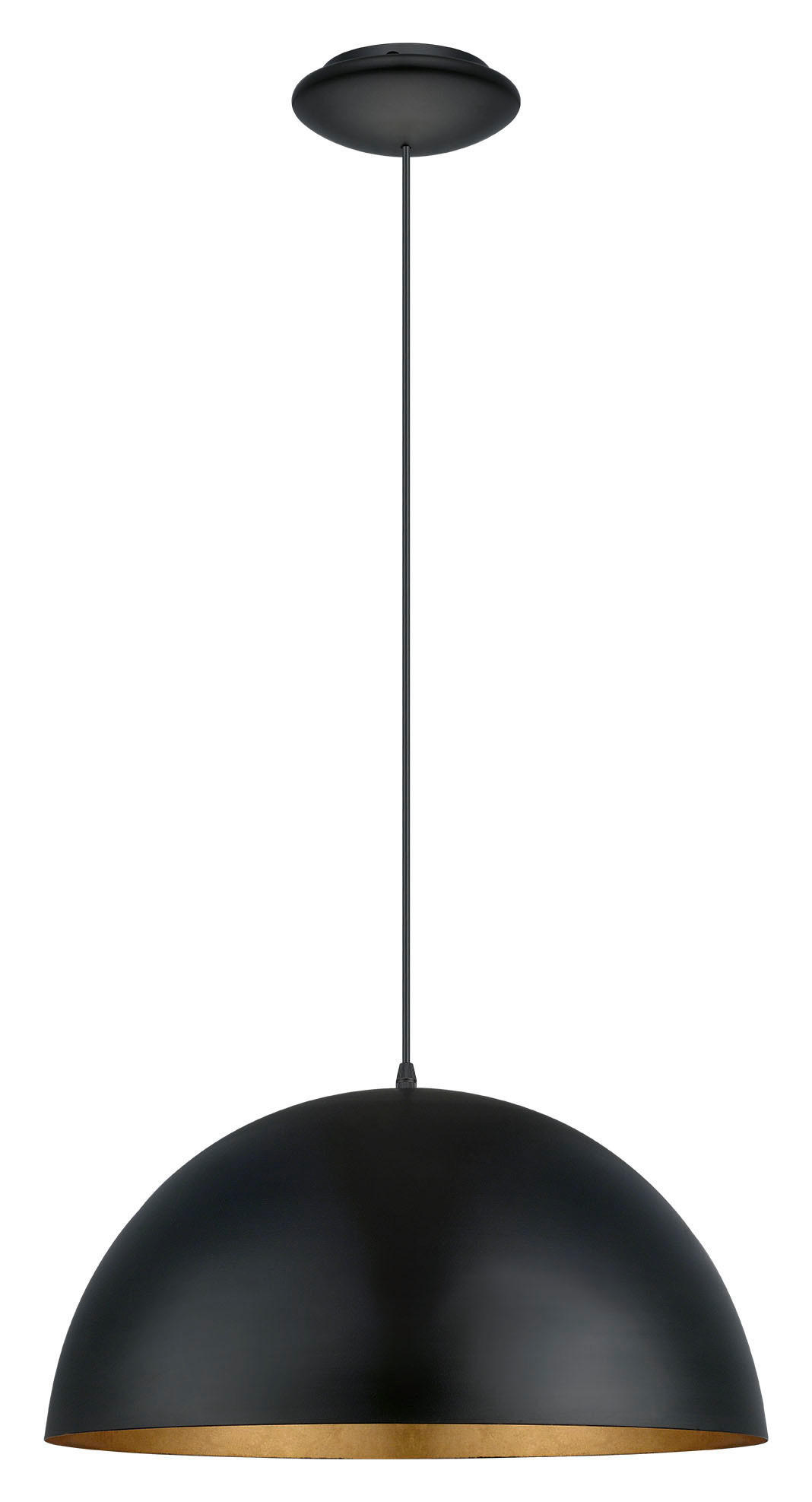 ZÁVĚSNÉ SVÍTIDLO, 53/150 cm  - černá/barvy zlata, Basics, kov (53/150cm) - Eglo
