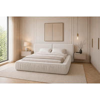 POLSTERBETT 140/200 cm,  in Creme, Lattenrost, Bettkasten,  - Creme/Schwarz, MODERN, Holz/Kunststoff (140/200cm) - MID.YOU