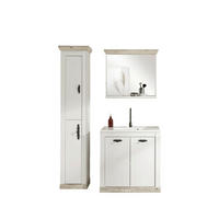 BADEZIMMER 3-teilig  in  - Schwarz/Weiß, Design, Naturmaterialien/Holzwerkstoff (143/200/46cm) - MID.YOU