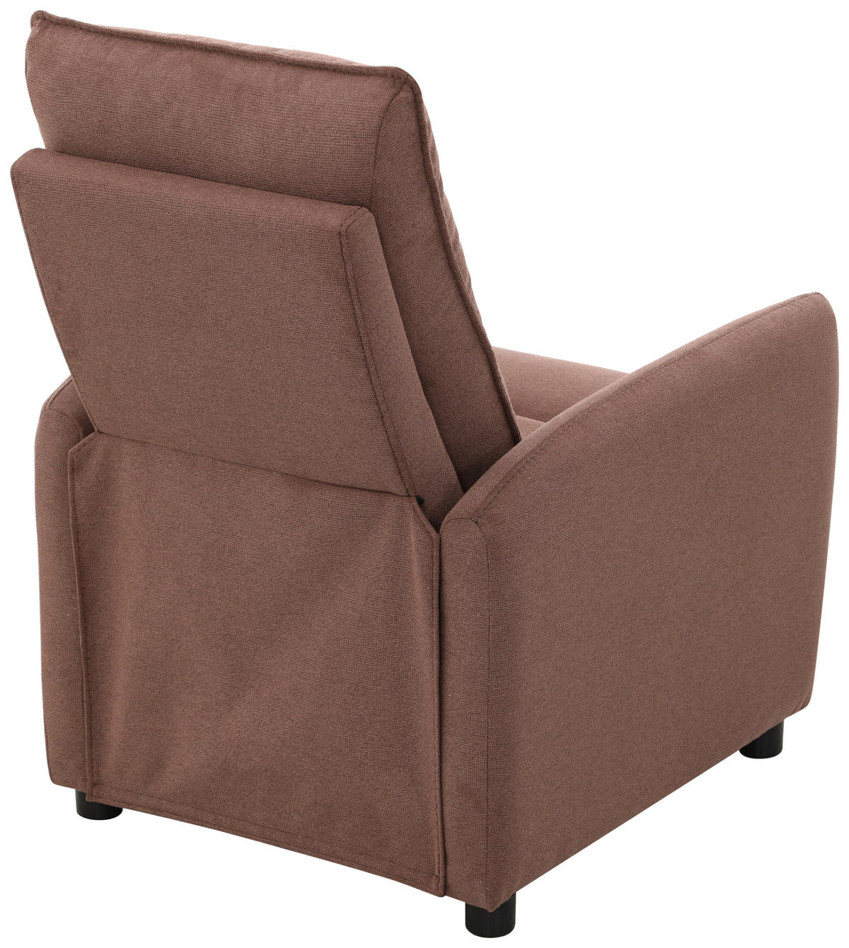 Fotoliu Pentru Televizor din lemn, metal, plastic, textil, maro - maro/negru, Konventionell, plastic/lemn (74/101/95cm) - Carryhome