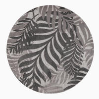 TEPIH ZA UNUTAR./VANJ. UPORAB 120/120 cm   siva  Floral  - siva, Lifestyle, tekstil/plastika (120/120cm)