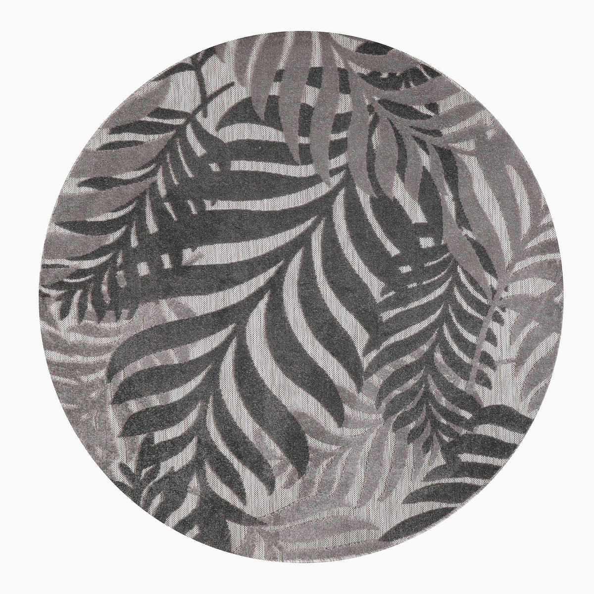 TEPIH ZA UNUTAR./VANJ. UPORAB 120/120 cm   siva  Floral  - siva, Lifestyle, tekstil/plastika (120/120cm)