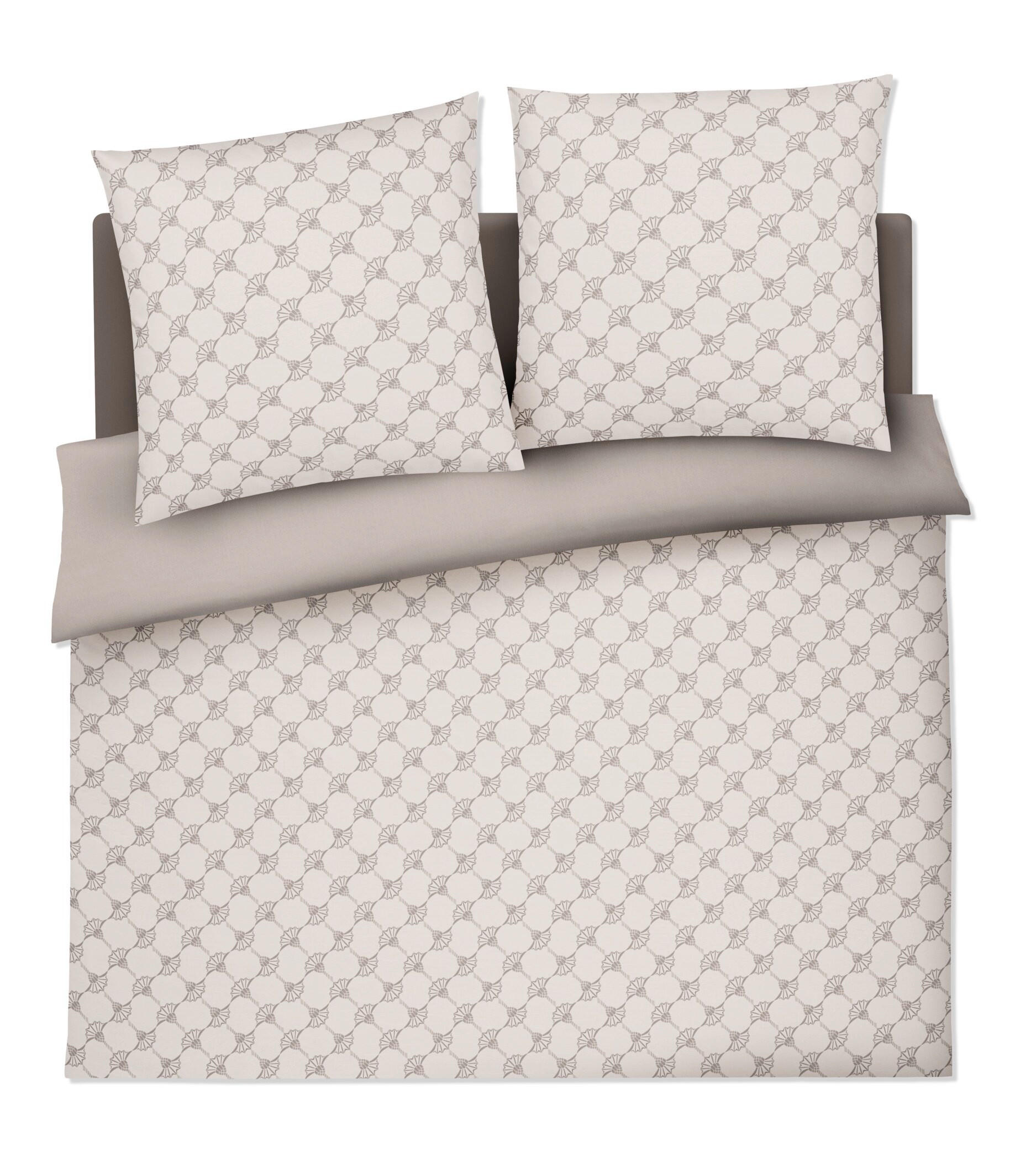 BETTWÄSCHESET Cornflower Double Makosatin 200/210 cm  100 cm/65 cm  - Creme, Design, Textil (200/210cm) - Joop!