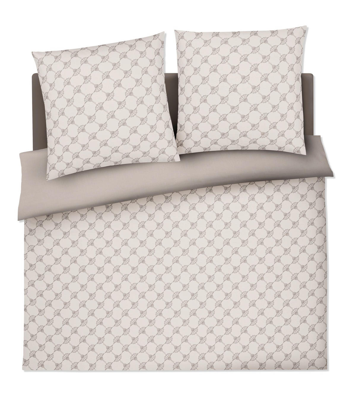 BETTWÄSCHESET Cornflower Double Makosatin 200/210 cm  100 cm/65 cm  - Creme, Design, Textil (200/210cm) - Joop!