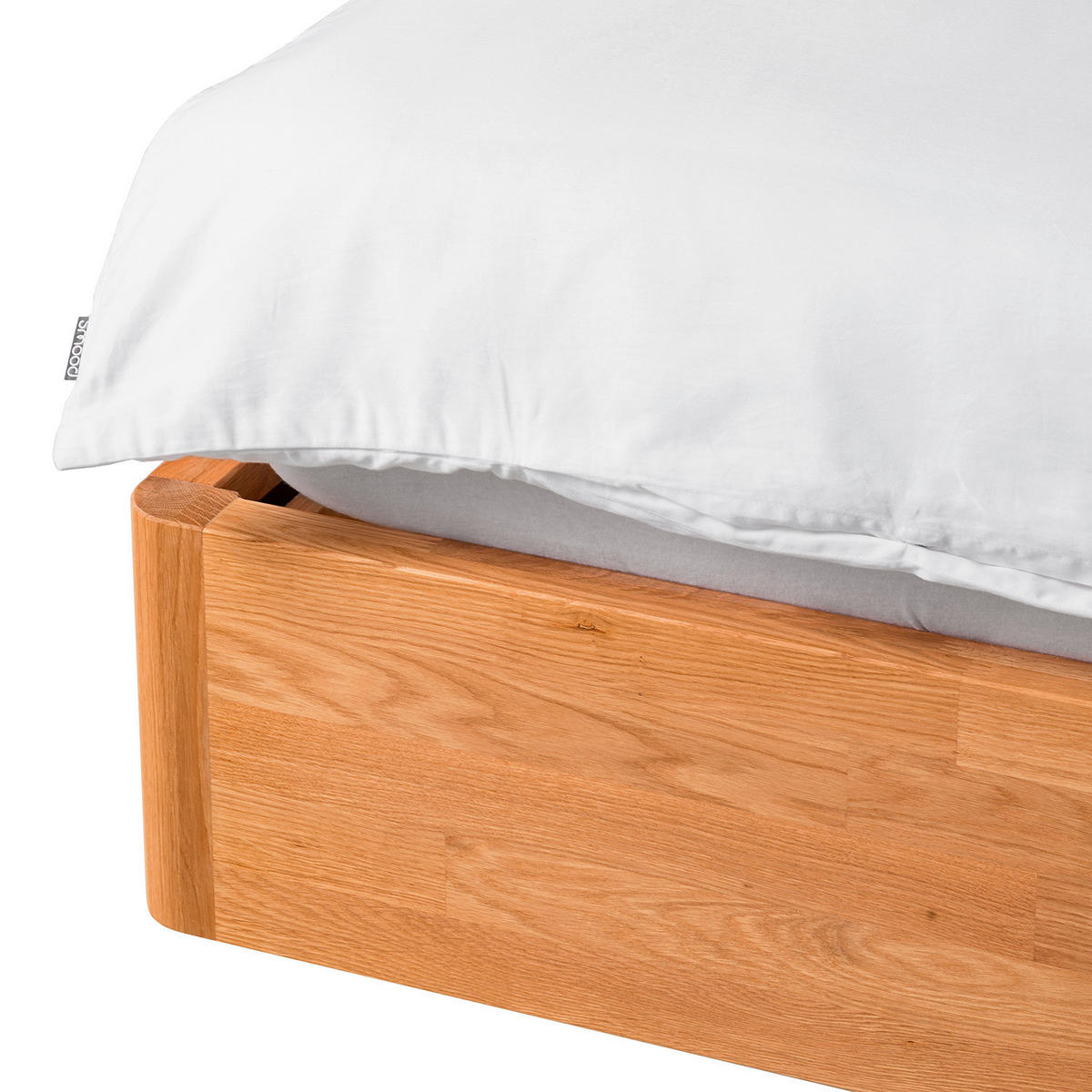 BETT 180/200 cm  in Wildeiche  - Wildeiche/Hellgrau, Natur, Holz/Holzwerkstoff (180/200cm) - home24