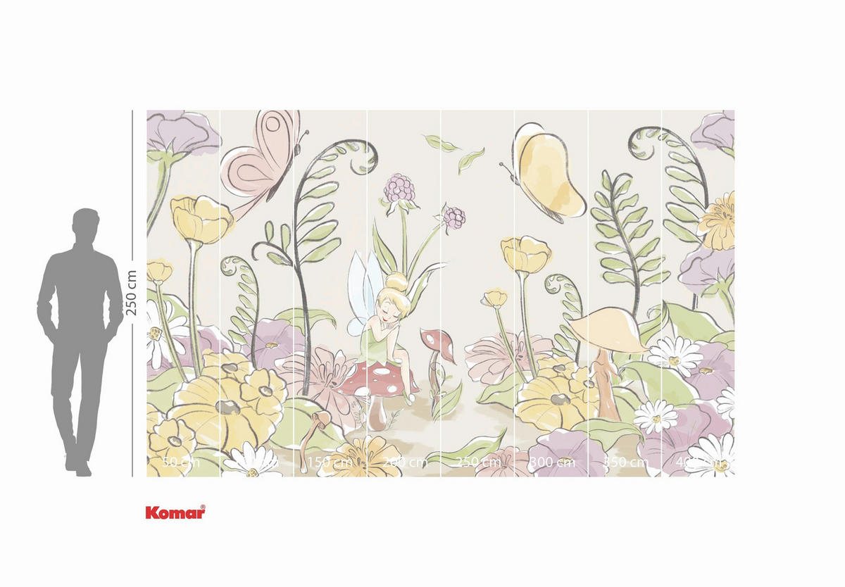 FOTOTAPETE - Greige/Multicolor, Design, Textil (400/250cm) - Disney
