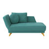 RÉCAMIERE in Flachgewebe Petrol  - Eichefarben/Petrol, Modern, Holz/Textil (205/74/94cm) - Bali