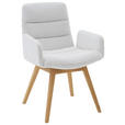 ARMLEHNSTUHL  in Cord  - Creme/Naturfarben, Design, Holz/Textil (61/88/66cm) - Dieter Knoll