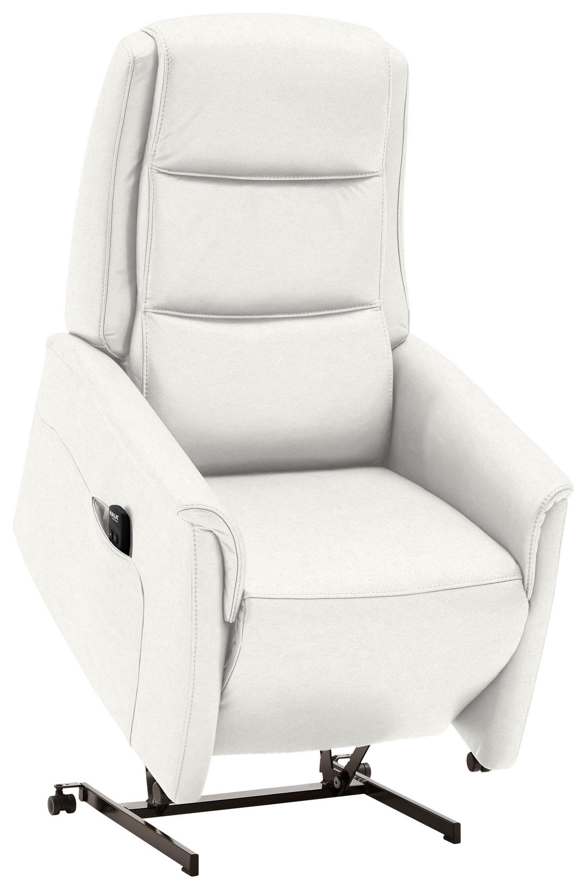 FERNSEHSESSEL in Weiss  - Weiss/Schwarz, Konventionell, Leder/Kunststoff (70/107/88cm) - Livetastic
