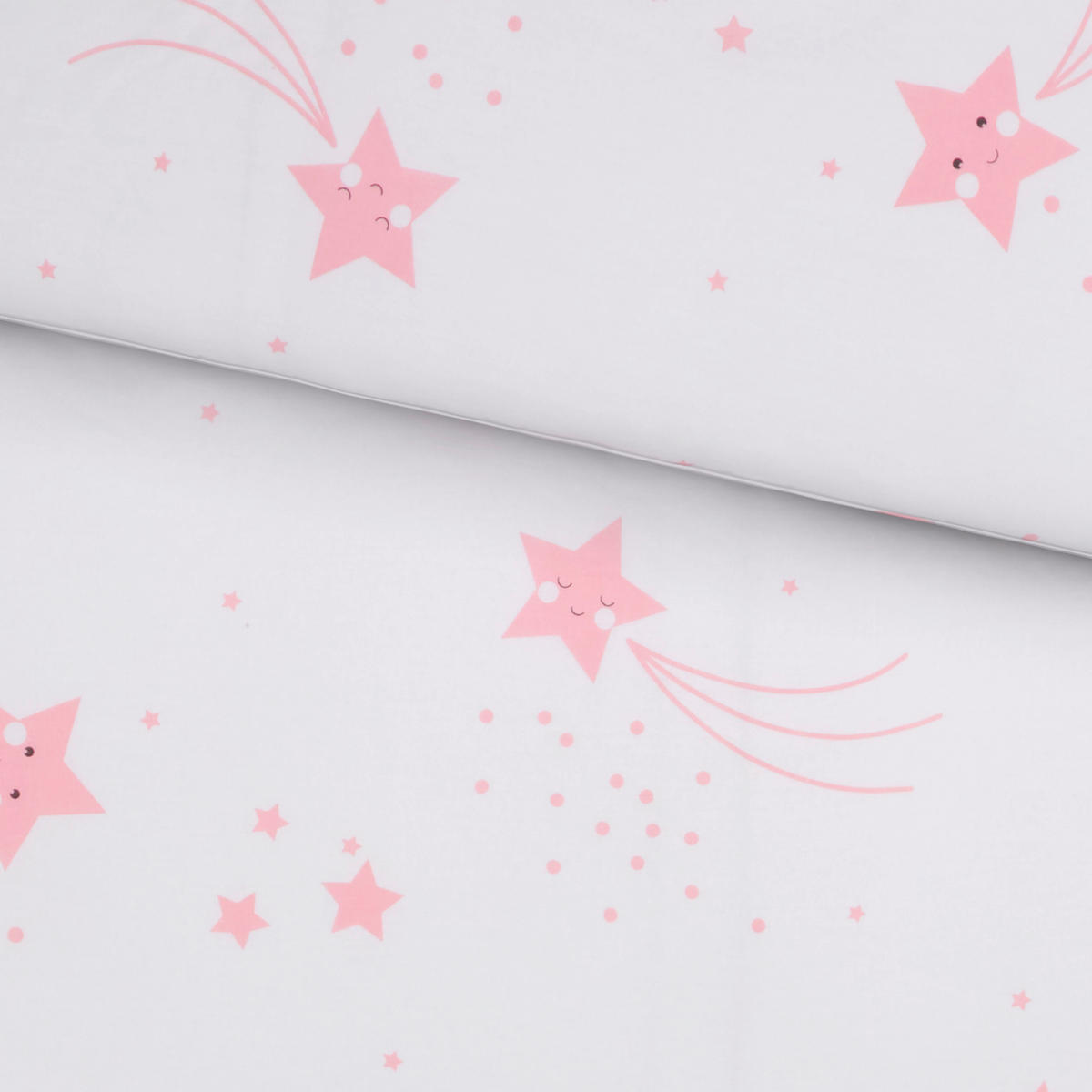 POSTELJINA ZA BEBE  100/135 cm    STERNENSCHWEIF  - bijela/ružičasta, Basics, tekstil (100/135cm) - My Baby Lou