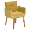 ARMLEHNSTUHL  in Webstoff, Mikrofaser  - Eichefarben/Gelb, Design, Holz/Textil (67/86/67cm) - Linea Natura