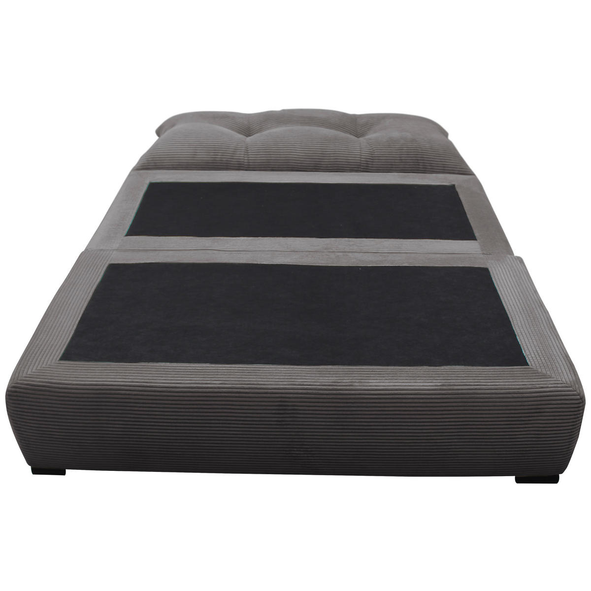 SCHLAFSOFA  mit Liegefunktion Cord Grau  - Schwarz/Grau, Design, Kunststoff/Textil (154/93/85cm) - MID.YOU