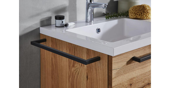BADEZIMMER - Eichefarben/Anthrazit, Basics, Glas/Holz (155cm) - Dieter Knoll