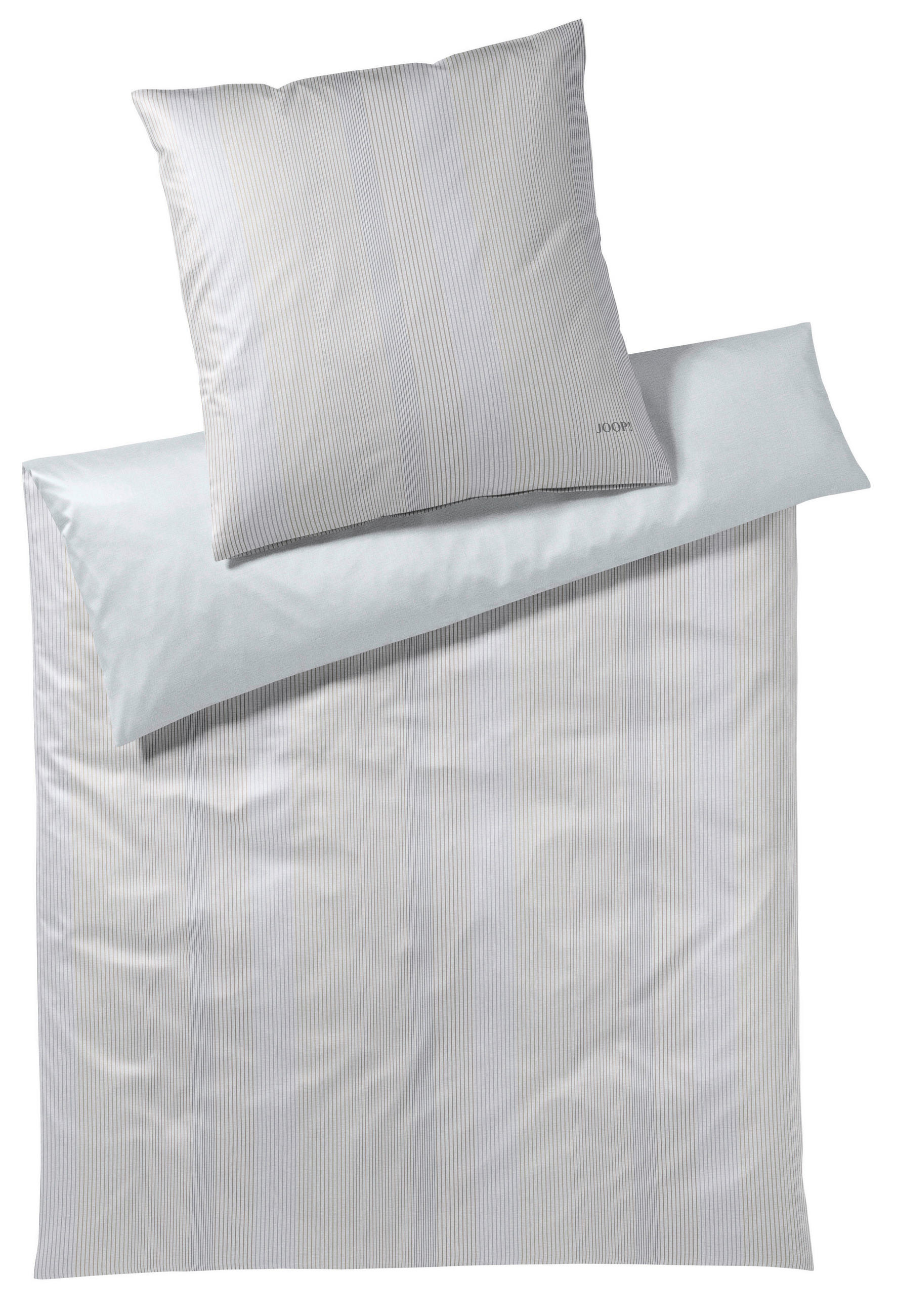 BETTWÄSCHE GROOVE Makosatin 155/220 cm  - Silberfarben, Basics, Naturmaterialien/Textil (155/220cm) - Joop!
