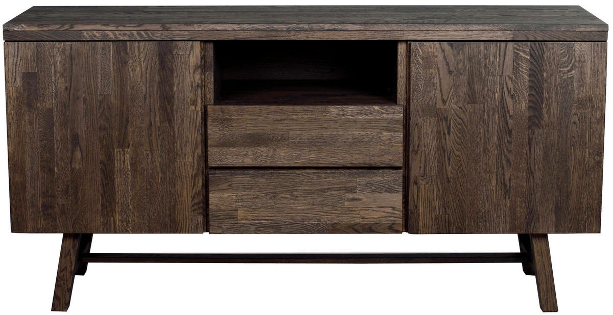 SIDEBOARD 160/80/45 cm  - mörkbrun, Klassisk, trä (160/80/45cm) - Rowico