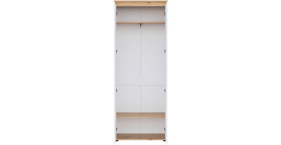 GARDEROBENSCHRANK Malea  in 73,4/193/38 cm  - Schwarz/Weiß, MODERN, Holzwerkstoff (73,4/193/38cm) - Carryhome