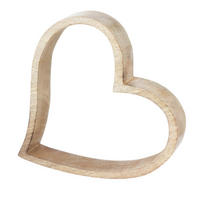 DEKORAČNÍ SRDCE - přírodní barvy, Basics, dřevo (19/4/19cm)