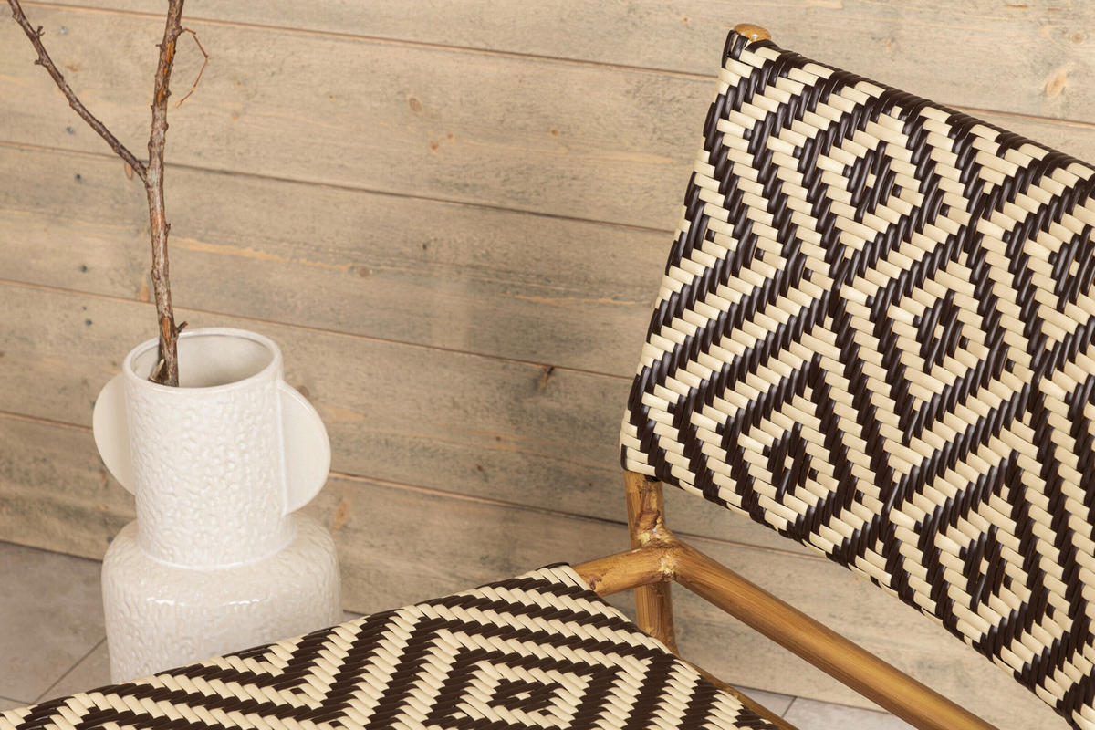 LOUNGEFÅTÖLJ  - beige/brun, Modern, metall/plast (56/77/69cm) - Gardenson