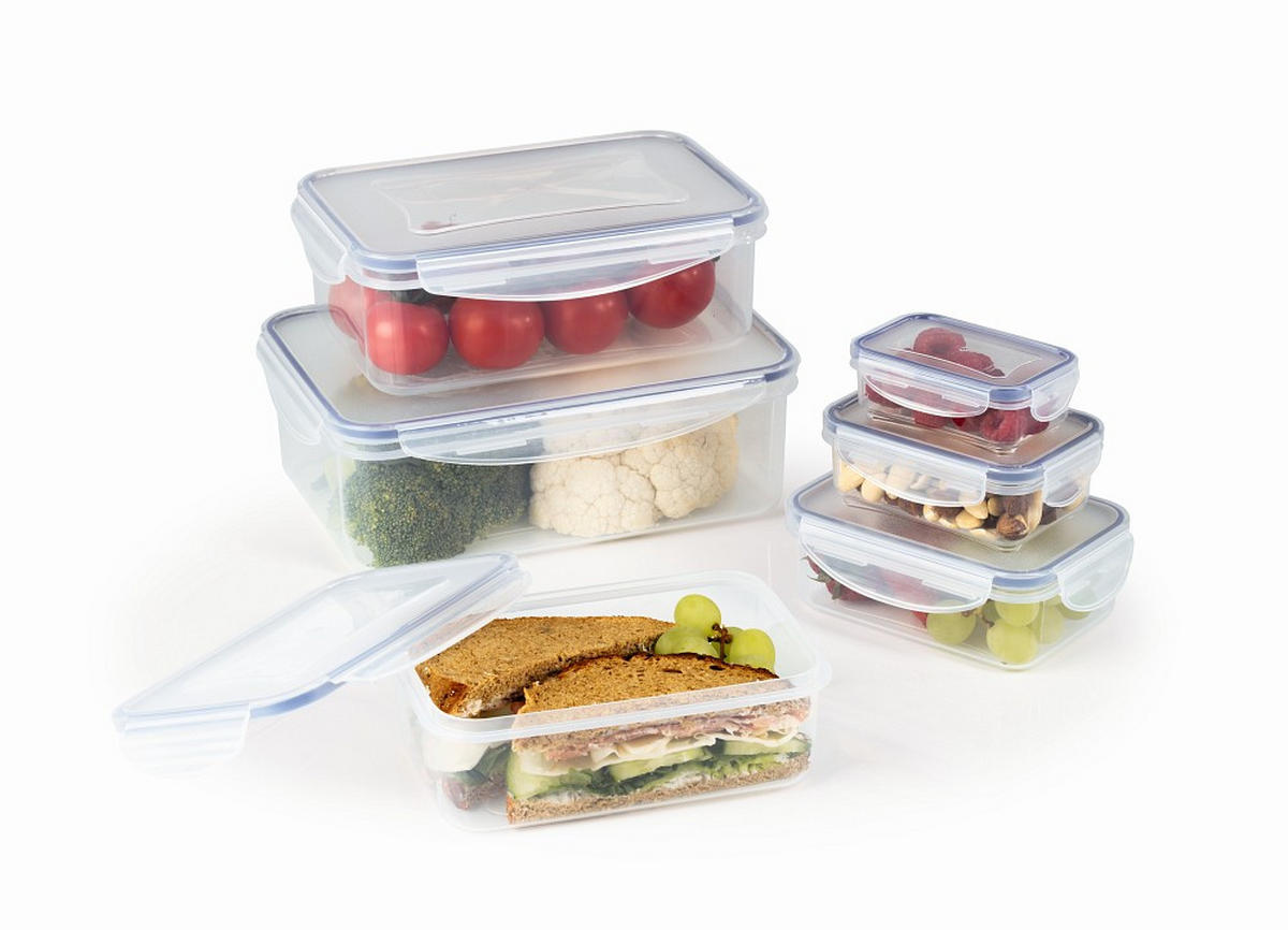 FRISCHHALTEDOSENSET GOURMETmaxx 6-teilig  - Blau/Transparent, Basics, Kunststoff (25/18/8,5cm) - GOURMETMAXX