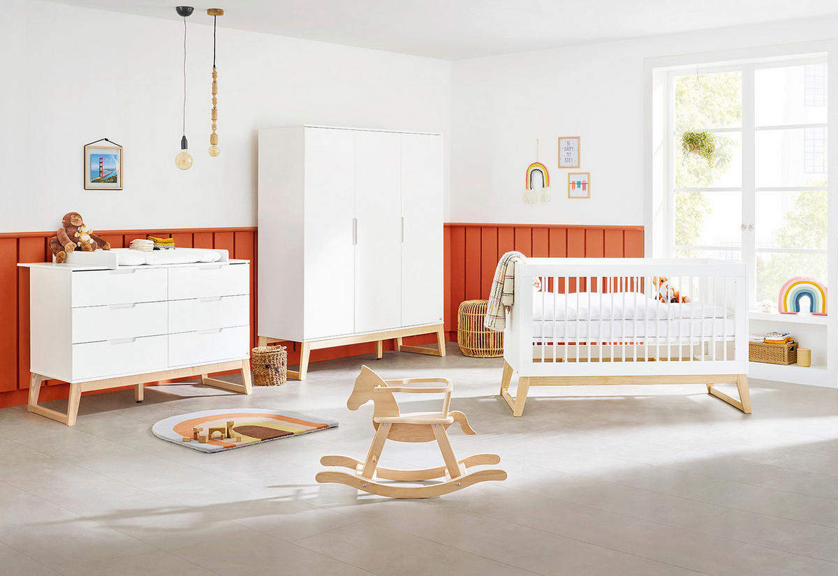 BABYZIMMER PINOLINO BRIDGE  - Eschefarben/Weiß, Design, Holz/Holzwerkstoff - Pinolino