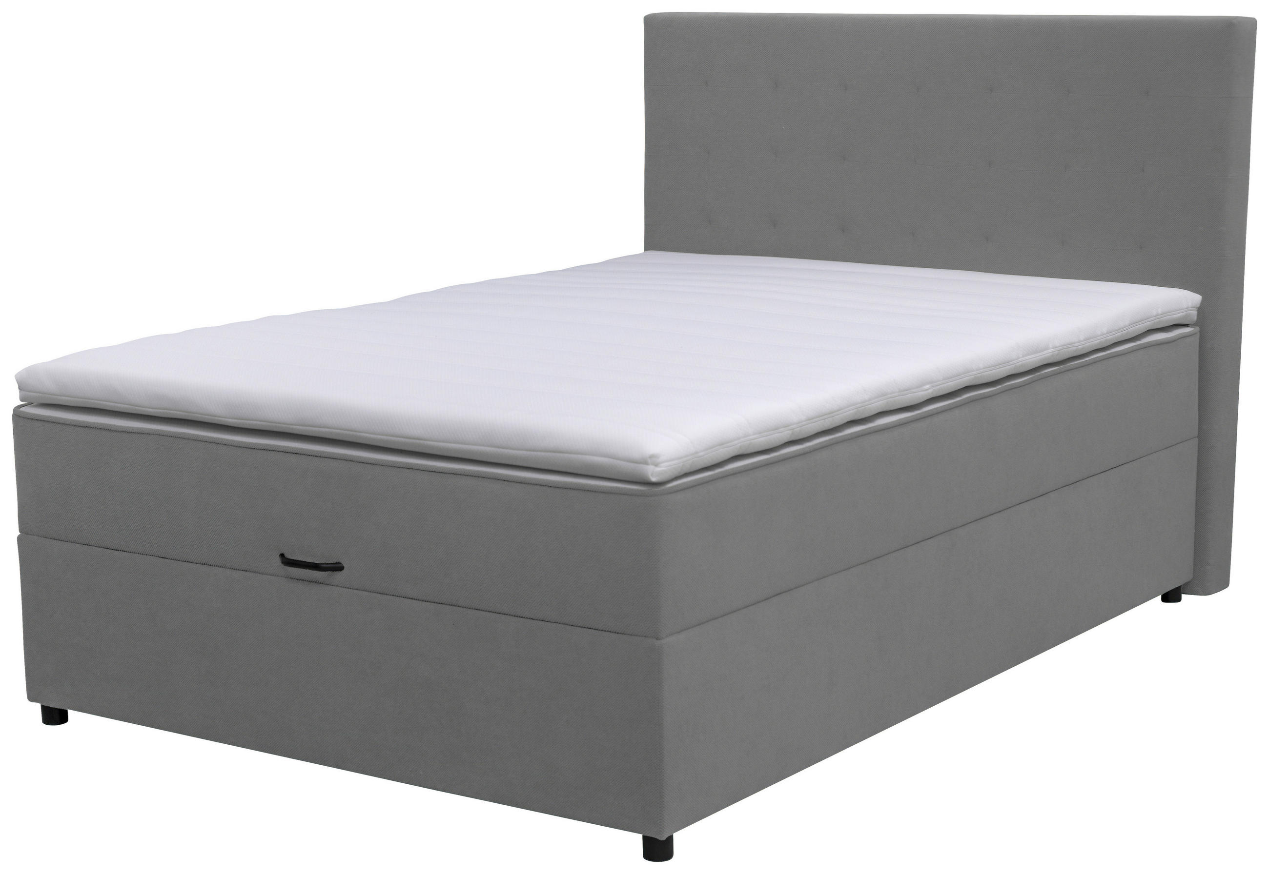 POSTEL BOXSPRING, modrá - modrá/černá, Konvenční, textil/plast (145/120/212cm) - Moderano
