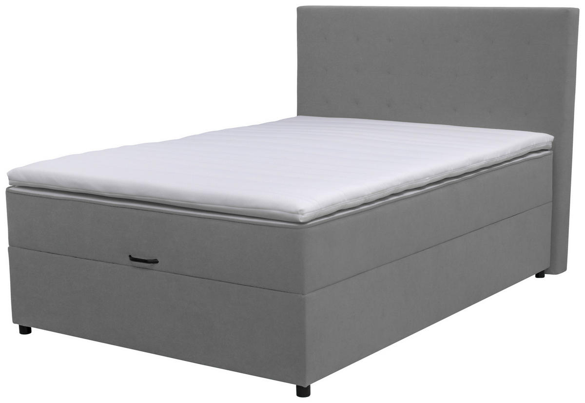 POSTEL BOXSPRING, modrá - modrá/černá, Konvenční, textil/plast (145/120/212cm) - Moderano