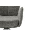 ARMLEHNSTUHL  , Stoffauswahl, Typenauswahl, Sitzfläche 360° drehbar, Gestellauswahl  , Flachgewebe  ,  - Schwarz/Grau, Design, Textil/Metall (60/87/61cm) - Novel