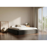 POLSTERBETT 200/200 cm,  in Anthrazit, Lattenrost, Bettkasten,  - Anthrazit/Schwarz, Design, Holz/Textil (200/200cm) - Chameo