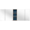 SPIEGELSCHRANK 185/70,3/17,3 cm  - Chromfarben/Eichefarben, KONVENTIONELL, Glas/Holzwerkstoff (185/70,3/17,3cm) - Dieter Knoll