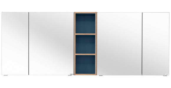 SPIEGELSCHRANK 185/70,3/17,3 cm  - Chromfarben/Eichefarben, KONVENTIONELL, Glas/Holzwerkstoff (185/70,3/17,3cm) - Dieter Knoll