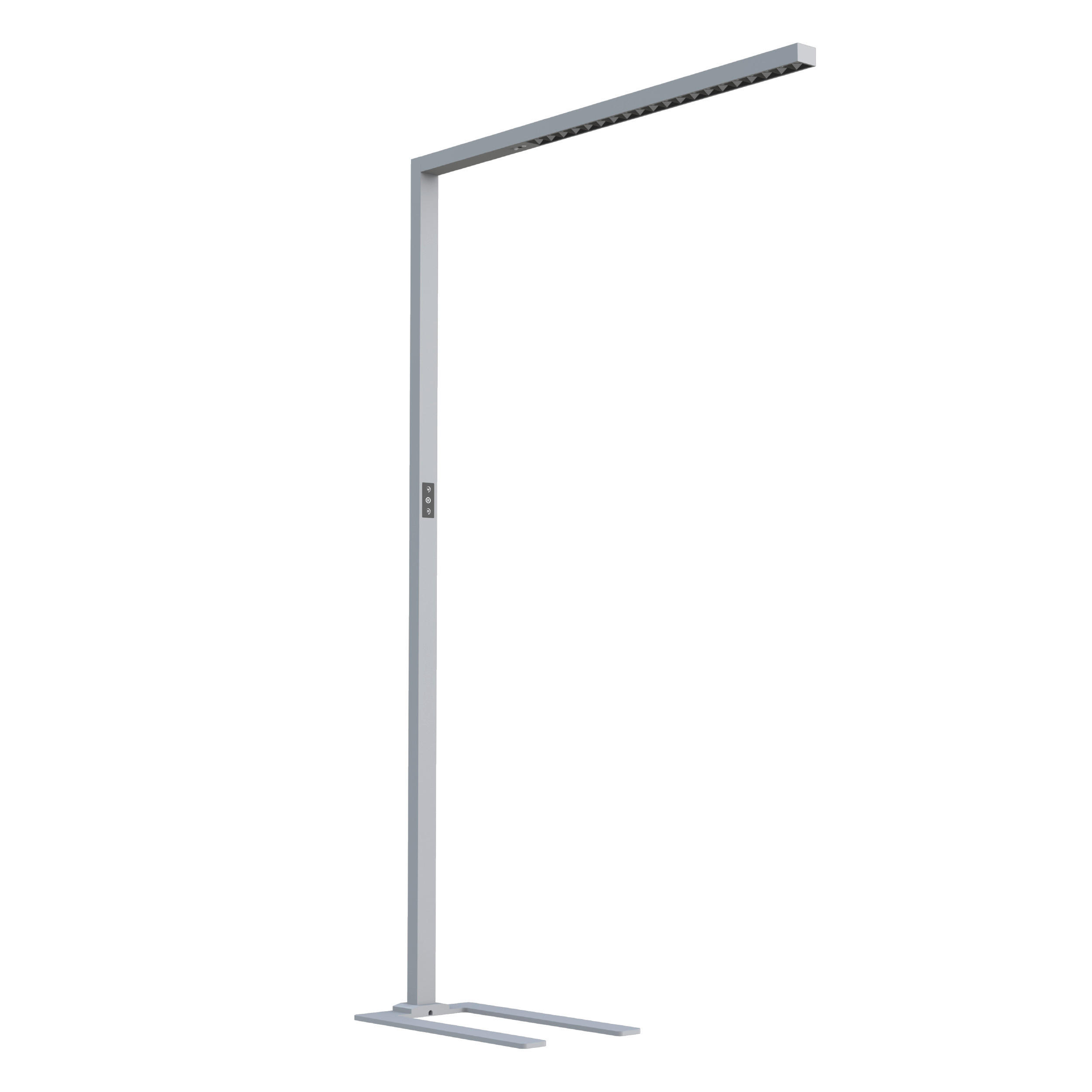 LED-STEHLEUCHTE 120,3/5,2/196 cm    - Silberfarben/Schwarz, Design, Metall (120,3/5,2/196cm) - Eglo